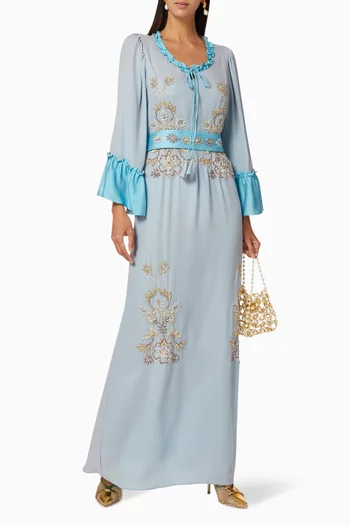 Embellished Belted Kaftan  