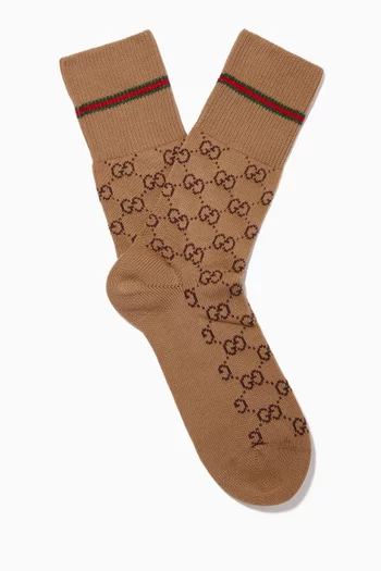 GG Socks with Web in Stretch Cotton