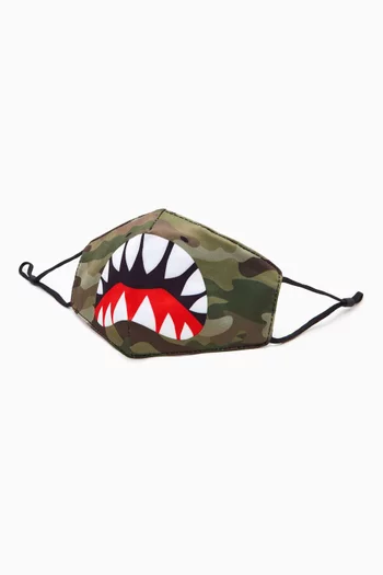 Shark Bite Camo Face Mask  