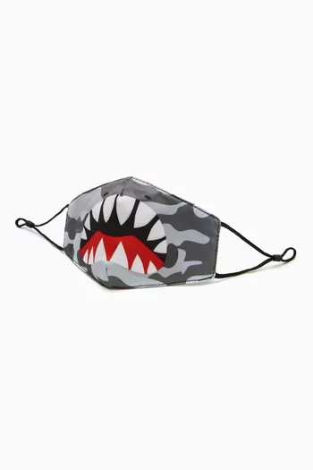 Shark Bite Camo Face Mask   