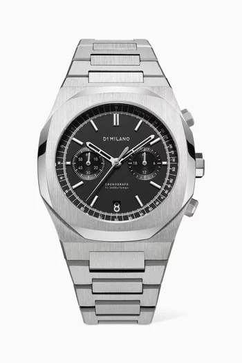 Chronografo Bracelet Matte Black Watch, 41.5mm       