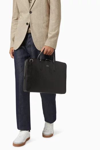 Panama Slim Lightweight Briefcase in Crossgrain Leather  