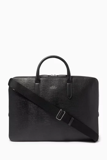Panama Slim Lightweight Briefcase in Crossgrain Leather  