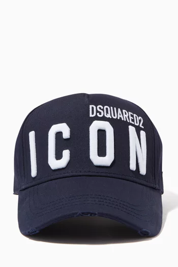 Icon Logo Embroidered Cap in Cotton   