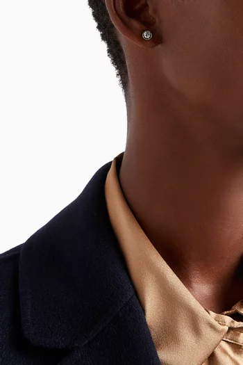 أقراط سلاسل مرصعة بالماس ذهب أصفر عيار 18 مقاس S