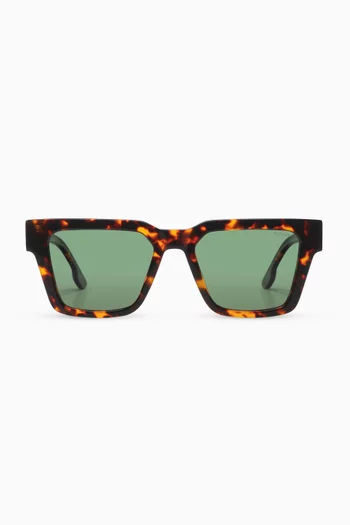 Bob Tortoise Square Sunglasses in Acetate    