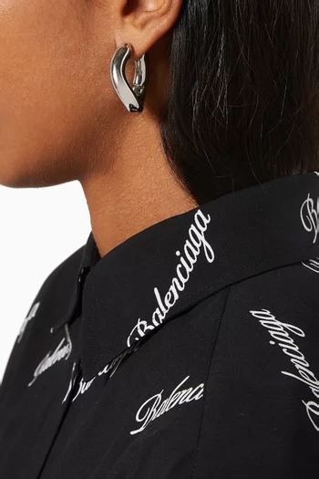 أقراط لوب مقاس XS نحاس لامع