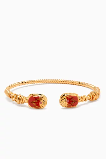 Duality Scaramouche Cuff Bracelet in Gold-plated Brass