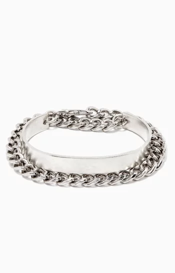 The William Bracelet in Silver Plating   