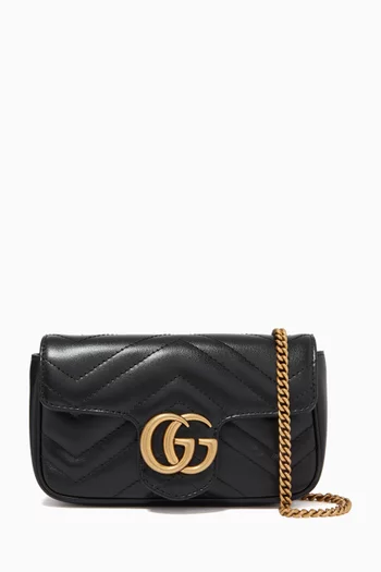 Super Mini GG Marmont Bag in Matelassé Leather   