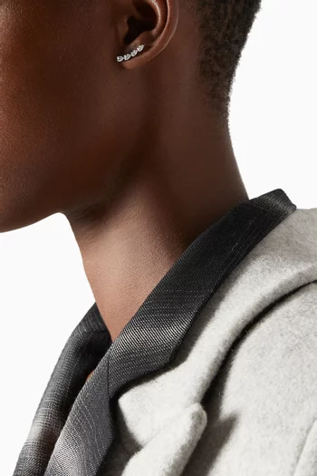 أقراط اليكتريك ذهب أبيض عيار 18