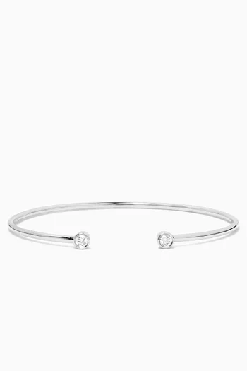 Diamond Bangle in 18kt White Gold