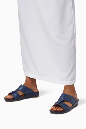 حذاء كليسيدرا مفتوح جلد نعام