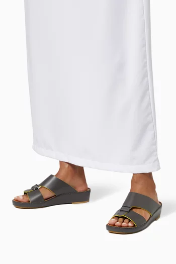 حذاء كوادراتورا مفتوح جلد عجل ناعم