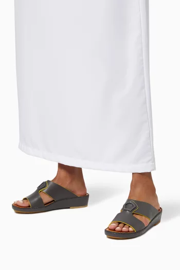 حذاء بينينسولا مفتوح جلد عجل ناعم