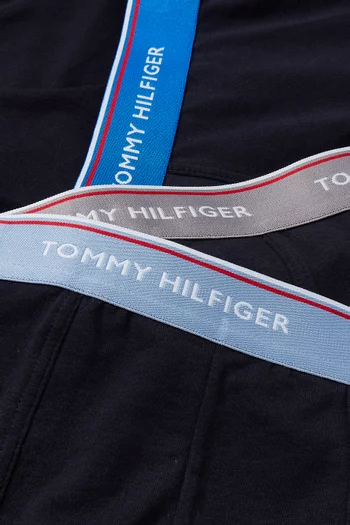 Logo Cotton-Blend Trunks, Set of 3