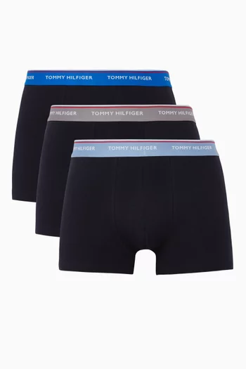 Logo Cotton-Blend Trunks, Set of 3