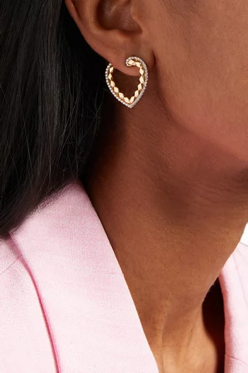 أقراط ألوريا مرصعة بماس ذهب أصفر عيار 18