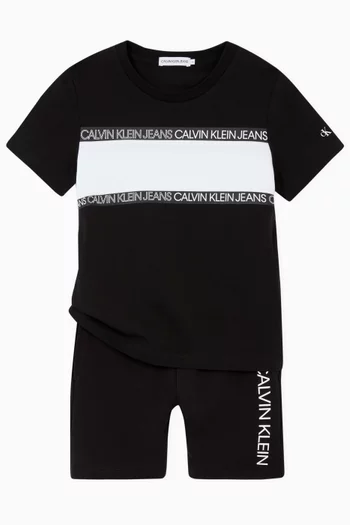 شورت قطن تيري عضوي بشعار الماركة