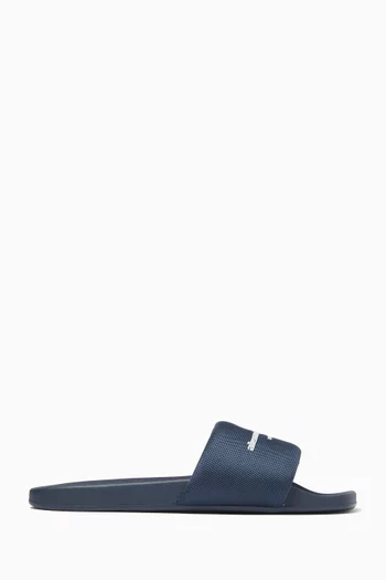 Logo-print Pool Slides in Rubber