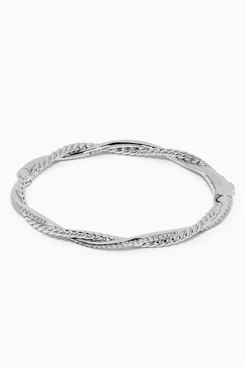 Petite Infinity Diamond Bracelet in Sterling Silver 