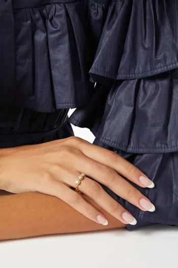 Salasil Trio Diamond Ring in 18kt Rose Gold    