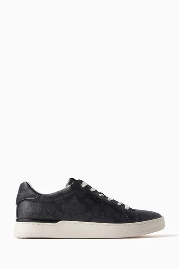 Tennis Low-top Shoes in Coated-canvas & Leather
