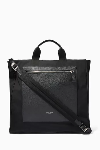 GA Tote Bag in Nylon & Leather  