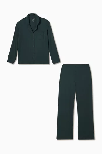 طقم بيجاما سوفت لاونج مضلع