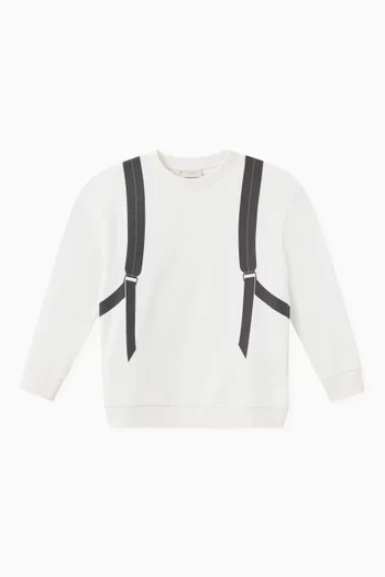 Backpack Print Sweatshirt in Cotton Fleece    