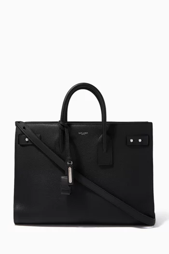 Large Thin Sac De Jour in Grained Leather