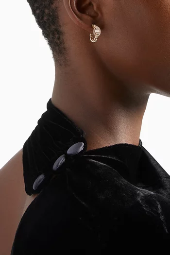 Quwa Diamond Earring in 18kt Rose Gold         