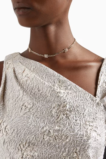 Quwa Diamond Necklace in 18kt Rose Gold       