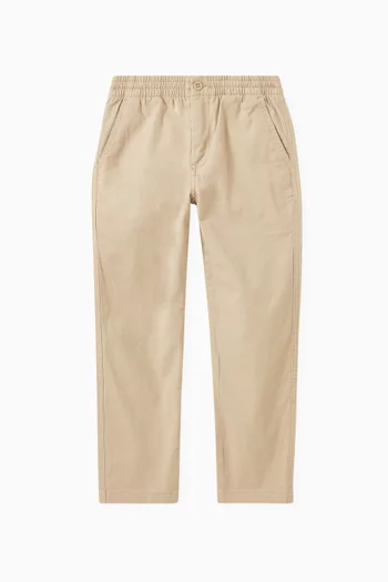 Embroidered Pony Chino Pants in Stretch Cotton  