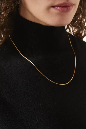 Box Chain Necklace in 18kt Gold Plating