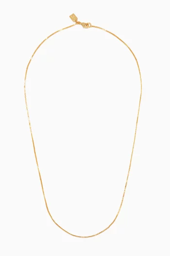 Box Chain Necklace in 18kt Gold Plating    