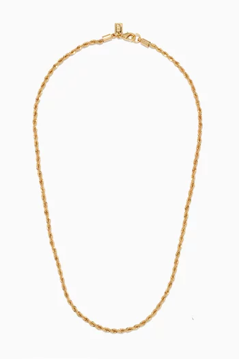 Rope Chain Necklace in 18kt Gold Plating     