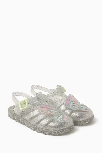 Butterfly Jelly Sandals in Rubber