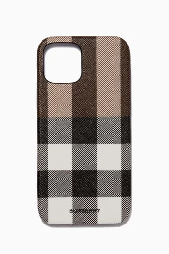 iPhone 12 Pro/ iPhone 12 Case in Check E-canvas   