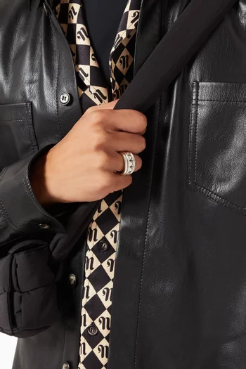 Pyramid Signet Ring in Sterling Silver     