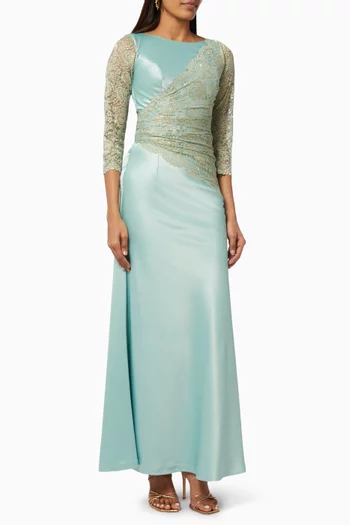 Shimmery Lace Dress in Chiffon