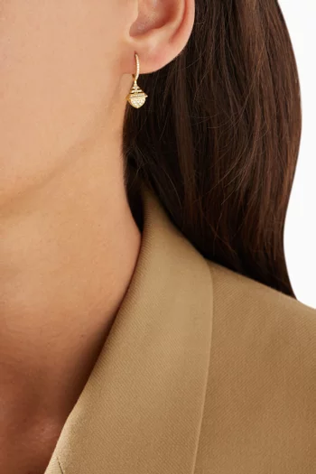 Cleo Mini Rev Diamond Drop Earrings in 18kt Gold