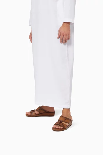 حذاء مفتوح تشينغيا جلد عجل ناعم