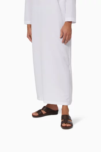 حذاء مفتوح تشينغيا جلد عجل ناعم