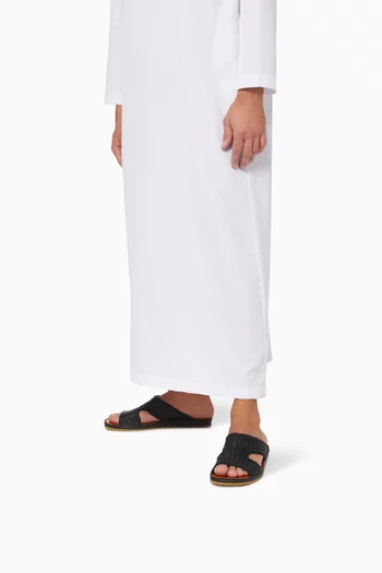 حذاء مفتوح ويسترن أركا جلد عجل ناعم