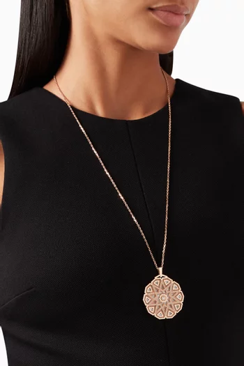 Classic Turath Diamond Medallion in 18kt Rose Gold  