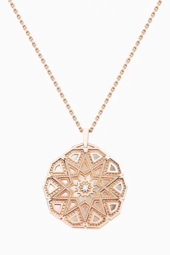 Classic Turath Diamond Medallion in 18kt Rose Gold  
