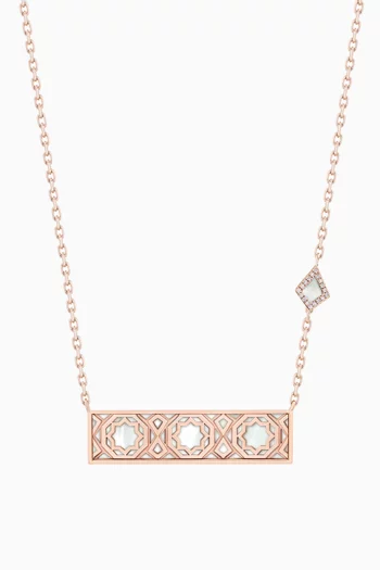 Oud Turath Large Pendant Necklace in 18kt Rose Gold  