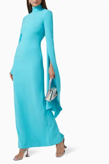 فستان ليلى طويل كريب