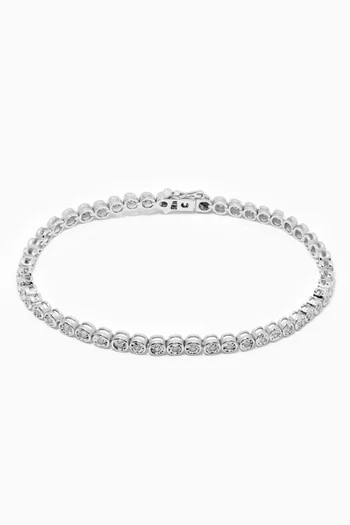 Round Diamond Tennis Bracelet in 14kt White Gold 